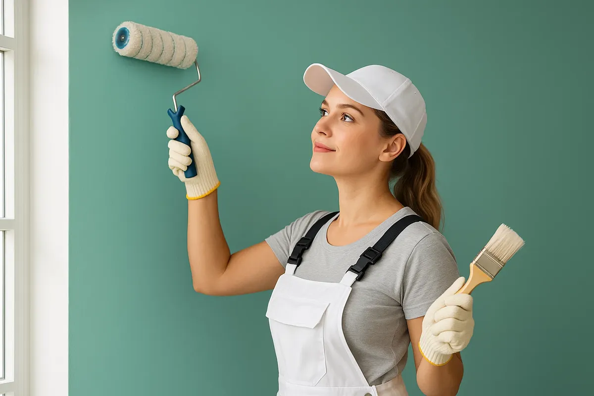 Valmistunut maalaustyö